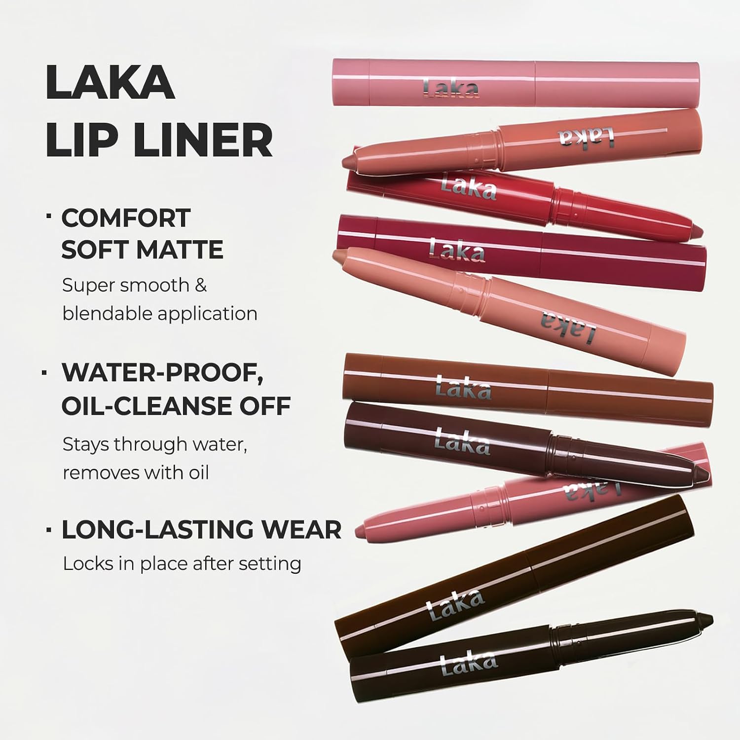 Lip Liner - Smooth & Blendable Soft Matte Lip Contour Pencil for Shaping & Overlining Lips | Waterproof Formula, Oil-Cleanse Off, Long-Lasting Wear | #03 Hazelnut Latte (Warm Soft Brown)
