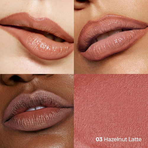Lip Liner - Smooth & Blendable Soft Matte Lip Contour Pencil for Shaping & Overlining Lips | Waterproof Formula, Oil-Cleanse Off, Long-Lasting Wear | #03 Hazelnut Latte (Warm Soft Brown)